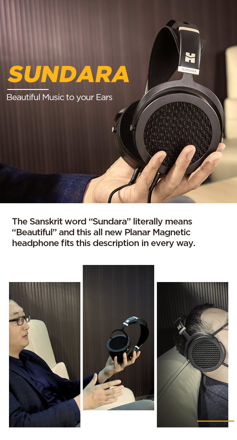 HIFIMAN SUNDARA Full Size Over Ear Planar Magnetic Headphone with NEO  Supernano Diaphragm